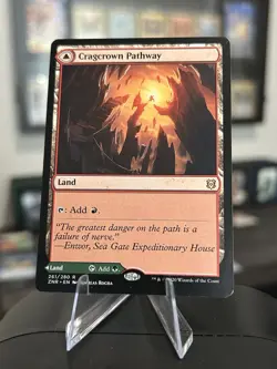 Cragcrown Pathway / Timbercrown Pathway Borderless MTG, English Zendikar 261 LP - Image 1