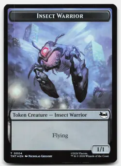 Insect Warrior // Food Double-Sided Token 4 // 8 TMT Magic: The Gathering T Foil - Image 1