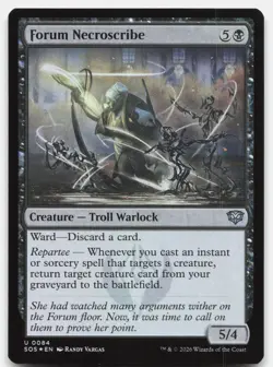Forum Necroscribe 84 SOS Magic: The Gathering U Foil NM - Image 1