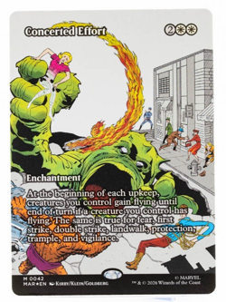 Concerted Effort Marvel Super Heroes 0042 Mythic MTG Borderless Foil NM - Image 1