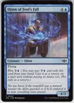 MTG Djinn of Fool's Fall 43 Outlaws of Thunder Junction C Normal NM - Image 1