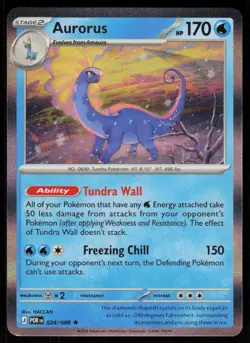 Aurorus 024/088 Rare Perfect Order Pokemon Holo Near Mint - Image 1