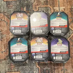 Pokemon TCG Triple Whammy Tin Lot (6). Each tin has 2 DR and 1 JT pack. - Image 2