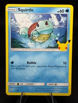 Squirtle - 17/25 - Pokemon 25th Anniversary Non-Holo Promo Pokemon NM - Image 1