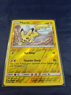 Pokemon TCG Pikachu Reverse Holo SM Burning Shadows Common 40/147 60HP Eng 2017 - Image 1