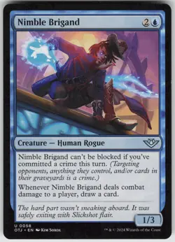 MTG Nimble Brigand 58 Outlaws of Thunder Junction U Normal NM - Image 1