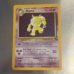 WoTC Pokemon TCG Fossil Hypno 8/62 Holo Rare Unlimited 90HP Eng 1999 - Image 1