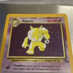 WoTC Pokemon TCG Fossil Hypno 8/62 Holo Rare Unlimited 90HP Eng 1999 - Image 3