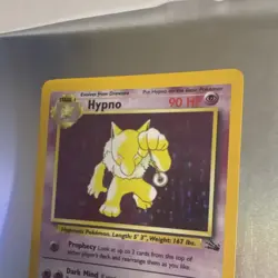 WoTC Pokemon TCG Fossil Hypno 8/62 Holo Rare Unlimited 90HP Eng 1999 - Image 5