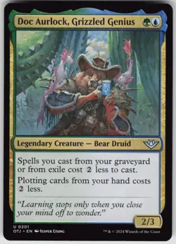 MTG Doc Aurlock, Grizzled Genius 201 Outlaws of Thunder Junction U Normal NM - Image 1