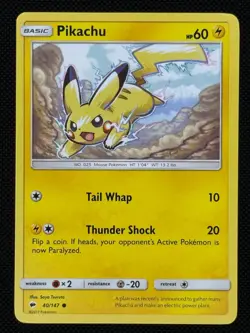 Pikachu 40/147 Common Burning Shadows Near Mint - Image 1