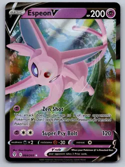 Espeon V 064/203 Holo V Rare Evolving Skies Pokemon Near Mint - Image 1