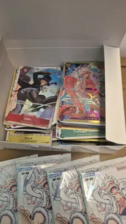 HUGE ONE PIECE TCG LOT – 22 SEALED OP-05/OP-13/OP-08 PACKS, WCF & DISPLAY CASE - Image 4