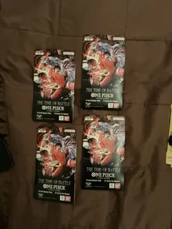 (4)One Piece OP-16 The Time of Battle Sleeved Booster Pack English Sealed New - Image 1