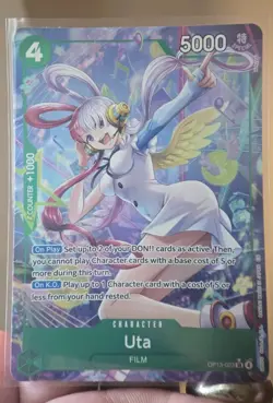 Namco Uta Carrying on His Will OP13-023 Super Rare Foil Alt Art English - Image 1