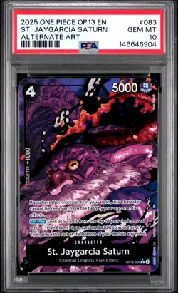2025 One Piece Carrying On His Will #083 St. Jaygarcia Saturn Alt Art PSA 10 - Image 1