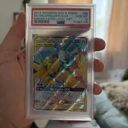 Pokemon Hidden Fates Moltres & Zapdos & Articuno GX 66/68 Tag Team PSA 10 - Image 1