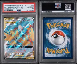 PSA 10 GEM MINT Pokemon Moltres Zapdos Articuno GX Hidden Fates Full Art 66/68 - Image 3