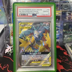 Pokemon TCG Moltres & Zapdos & Articuno Card GX 66/68, Hidden Fates, PSA 10 - Image 1