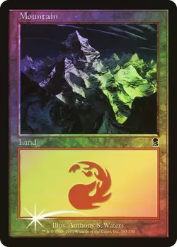 Slightly Played, English - 1 x MTG Mountain (343) - Foil Odyssey - Image 1