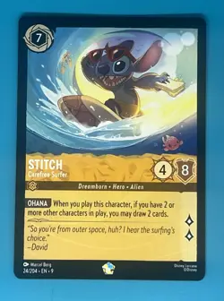 Disney Lorcana Fabled Stitch - Carefree Surfer 24/204 Regular - Image 1