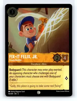 Fix-It Felix, Jr. 10/204 Trusty Builder Foil Shimmering Skies Lorcana Disney TCG - Image 1