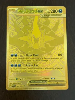 Mega Darkrai EX 120/084 Hyper Rare Gold Full Art Holo Pokemon NM/M English 2026 - Image 1