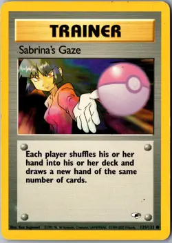 Sabrina's Gaze 125/132 Common Gym Heroes Lightly Played Pokemon Card TCG Single - Image 1