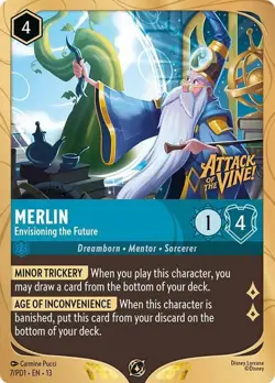 Merlin - Envisioning the Future 7 Disney Lorcana Promo Cards Holo Sealed - Image 1