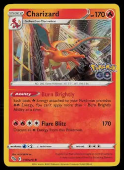 CHARIZARD 010/078 POKEMON GO HOLO POKEMON CARD NEAR MINT - Image 1
