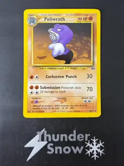 Poliwrath #28 Neo Discovery 2001 Pokemon Card ** Pack Fresh ** 1a - Image 1