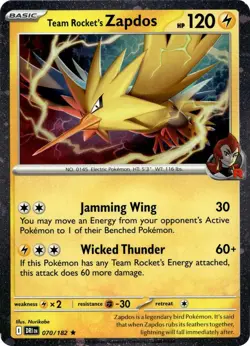 Team Rocket's Zapdos - (Cosmos Holo) Holo Promo Miscellaneous Cards & Products 0 - Image 1