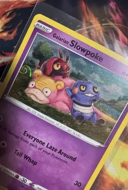 Pokemon Galarian Slowpoke SWSH126 HD Galaxy Swirl Black Star Promo Card Lp/nm - Image 2