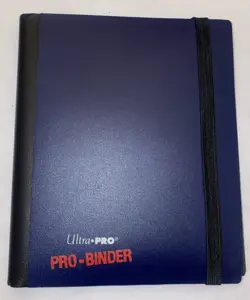 Ultra Pro Pro Binder Blue Cover 4 Pocket Holds 160 Cards Very Good Condition - Image 1