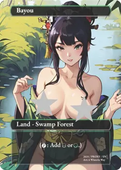 Custom MTG NSFW Bayou Altered Magic the Gathering Card - Image 1