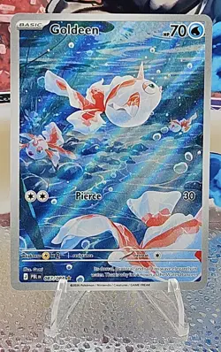 Goldeen Illustration IR Rare 087/084 Pitch Black Card in hand! Pokemon English - Image 1