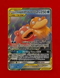 Pokemon TCG Slowpoke and Psyduck GX 2019 Tag Team Card 35/236 - NM - Image 1