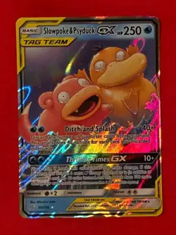 Pokemon TCG Slowpoke and Psyduck GX 2019 Tag Team Card 35/236 - NM - Image 2