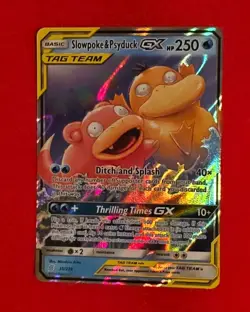 Pokemon TCG Slowpoke and Psyduck GX 2019 Tag Team Card 35/236 - NM - Image 3