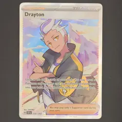 Pokemon TCG Drayton Full Art Ultra Rare Holo Card 232/191 Surging Sparks LP - Image 1
