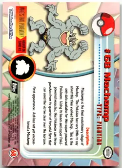Machamp #68 Topps Trading Cards Series 1 Pokemon Near Mint - Image 2
