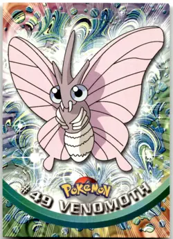 Venomoth #49 Topps Trading Cards Series 1 Pokemon Near Mint - Image 1
