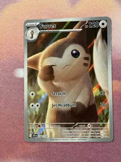 Pokemon TCG Furret Holo Illustration Rare Card 168/159SV09 Journey Together - Image 1