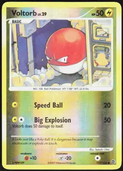 Voltorb 117/132 Common Secret Wonders Pokemon Reverse Holo Lightly Played - Image 1