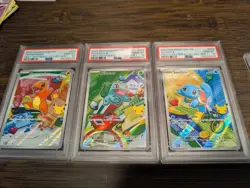 PSA 10 Set of 9 Pokemon First Partner Illustration Series 1 Collection - Image 2