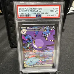 Pokemon Team Rocket's Crobat ex 234/182 Sv10: Destined Rivals Holo PSA 10 - Image 2