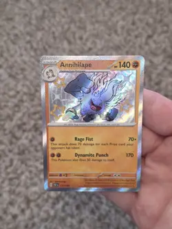 Annihilape 171/091 Baby Shiny Rare Paldean Fates Holo Pokemon Card - Image 1
