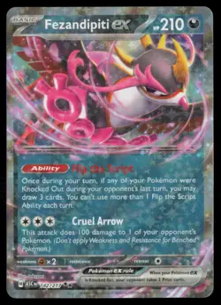 FEZANDIPITI EX 142/217 ASCENDED HEROES HOLO POKEMON CARD NEAR MINT - Image 1