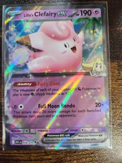 Lillie's Clefairy ex 076/217 Double Rare Ascended Heroes Pokemon Holo Near Mint - Image 1