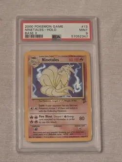 Ninetales 2000 Pokemon Game Base Set 2 #13 - Holo PSA 9 - Image 1